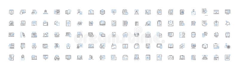 Performance line icons collection. Prodigy, Excellence, Skill, Artistry, Mastery, Precision, Flawless vector and linear vector illustration