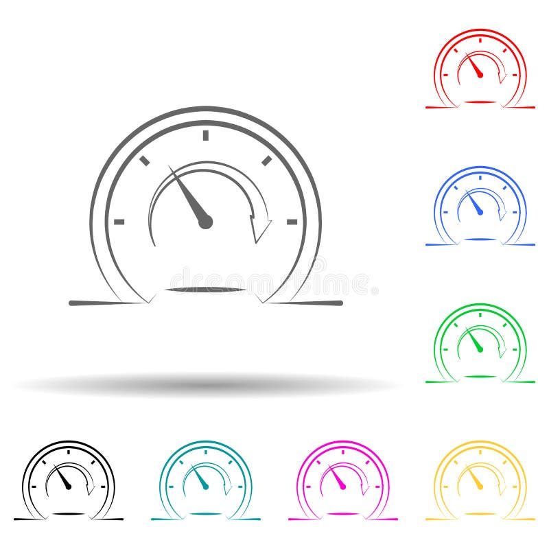 Speedometer hand drawn outline doodle icon. Speed limit gauge, speed  control indicator and measurement concept. Vector sketch illustration for  print, web, mobile and infographics on white background. Stock Vector