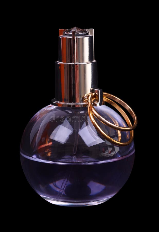 Black perfume bottle stock image. Image of female, container 5718415