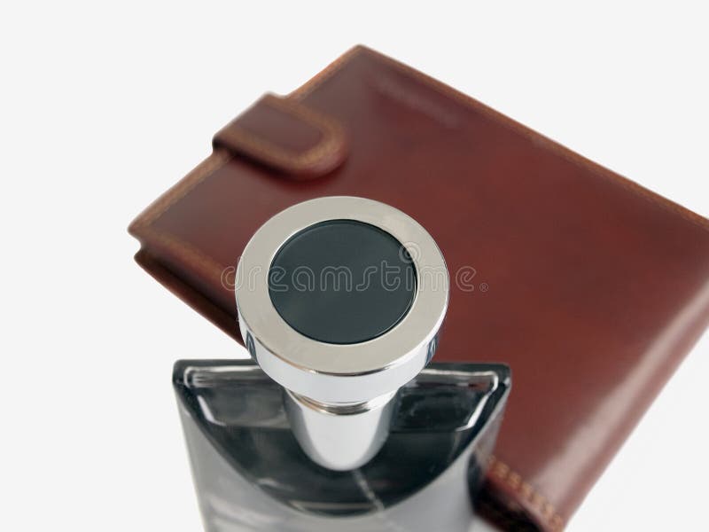 Perfume Bottle Leather Case Stock Photo Image of personal, bottled