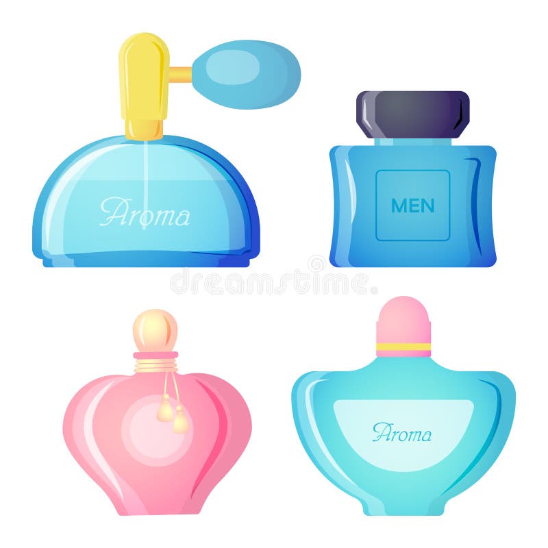 Perfume Vector Perfumed Aroma in Glass Bottle or Fragrance Spray for ...