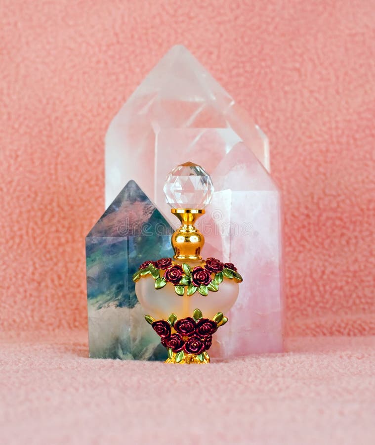 Charming Display of Perfume and Crystals