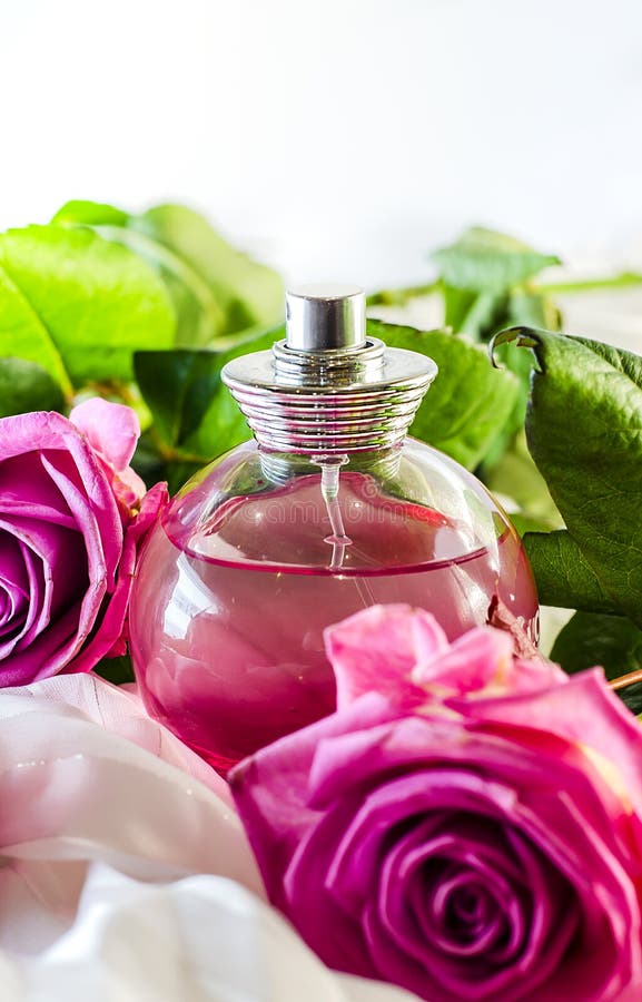Perfume with the Scent of Roses Stock Photo Image of feminine, glass