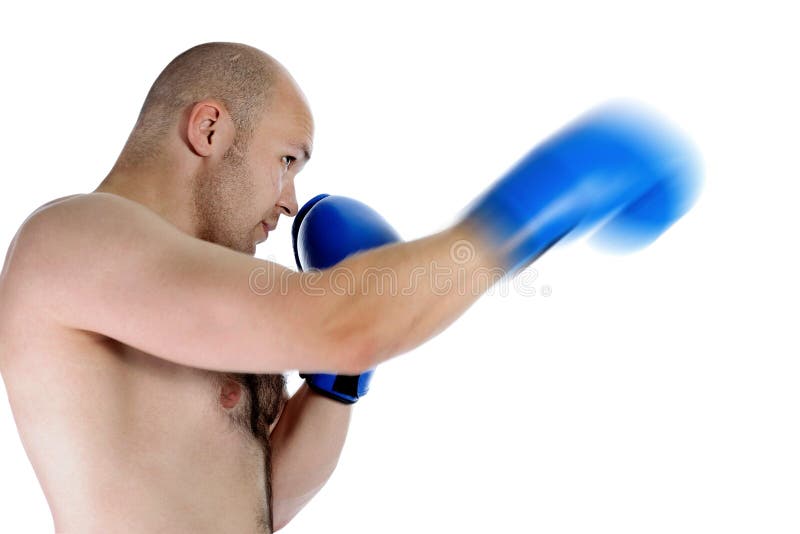 Boxeador soca fotos de stock royalty free