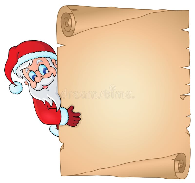 Pergaminho 2 do assunto do Natal ilustração stock Pergaminho 2 do assunto do Natal ilustração stock