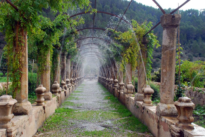 Pergola Der AlfabiaGärten, Mallorca Stockbild Bild von gärten, siehe