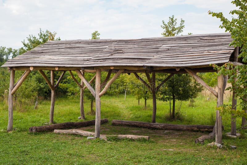 Pergolas in the green forest. Pergolas in the green forest