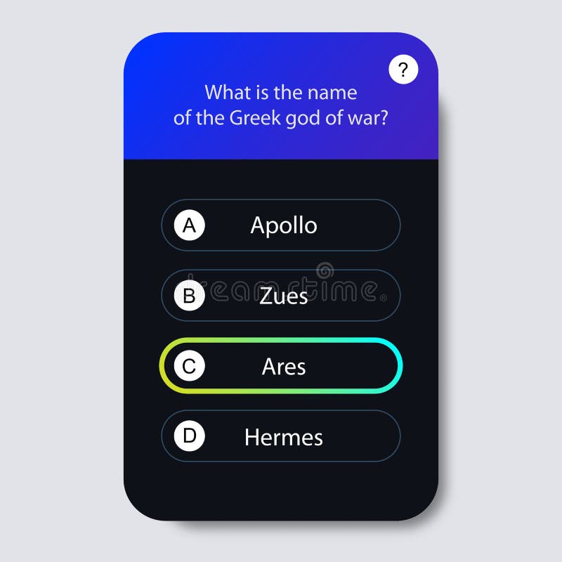 Modelo de vetor de perguntas e respostas para teste de teste de exame  escolar de teste de jogo de quiz ilustração vetorial