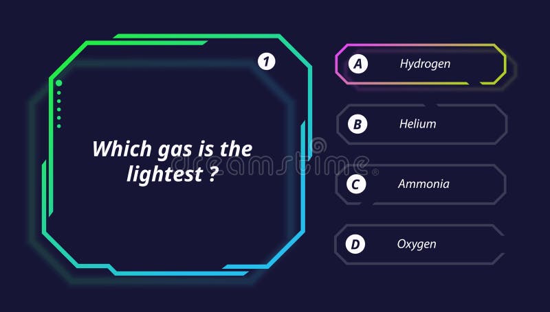 Modelo de menu de teste de jogo de perguntas. jogo de perguntas. modelos de  jogos de perguntas de interface. modelo de vetor.