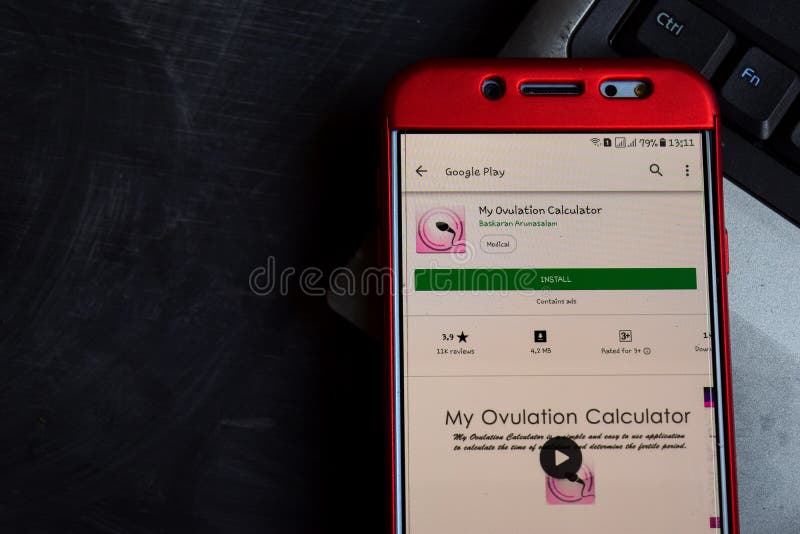 Period And Ovulation Tracker Free Cycle Tracker Dev App On Smartphone Screen Editorial Stock Image Image Of Application Logo 126666319
