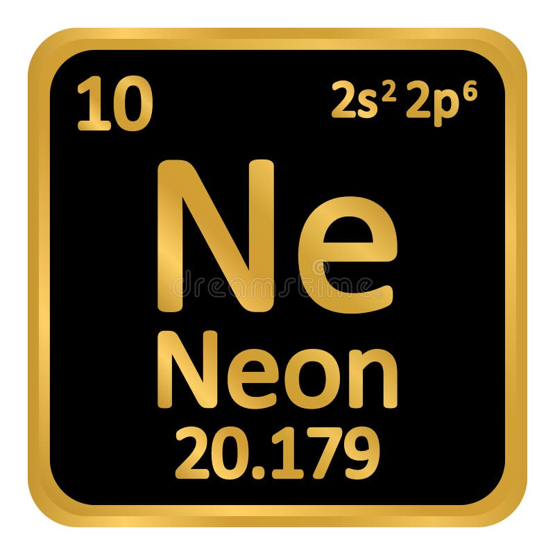 Periodic Table Element Neon Icon. Stock Illustration - Illustration of nature, s