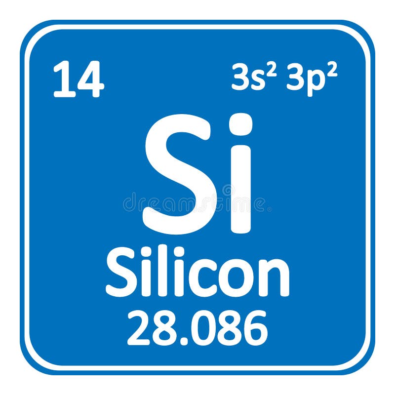 Periodic Table Element Silicon Icon. Stock Illustration ... Periodic Table Element Silicon Icon. Stock Illustration ...