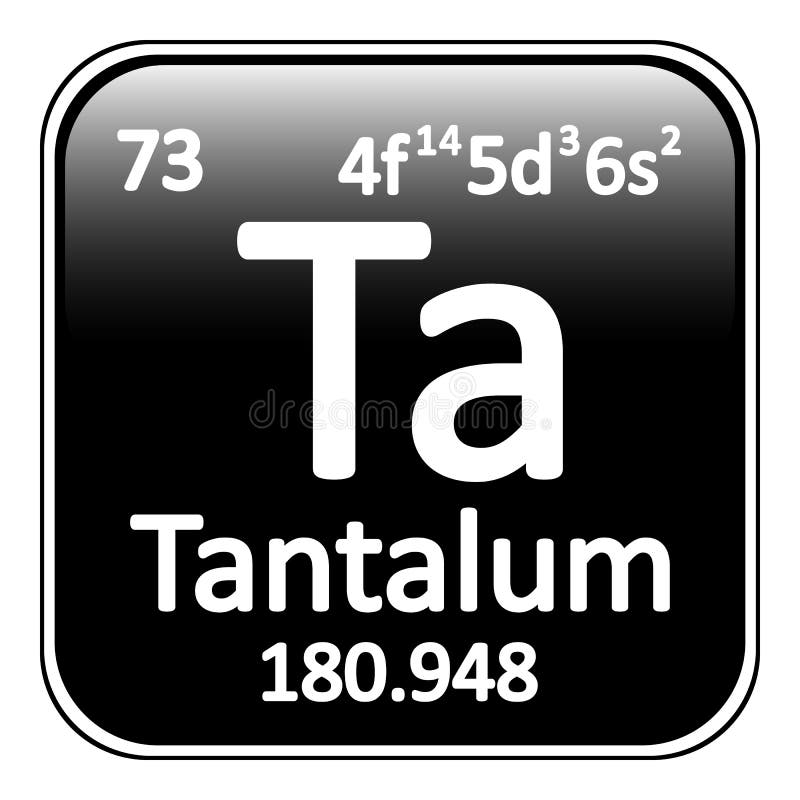 Periodic Table Element Tantalum Icon. Stock Illustration Illustration