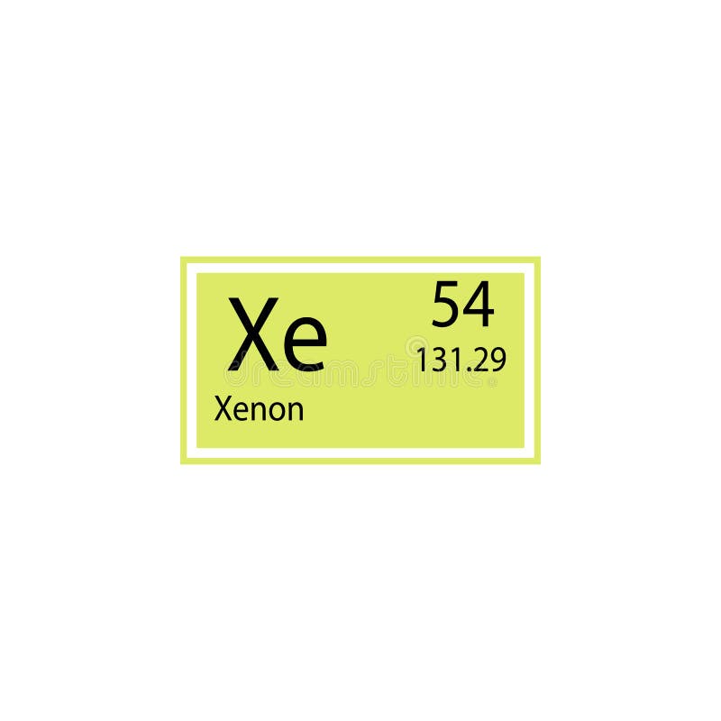 Periodic Table Element Xenon Icon. Element of Chemical Sign Icon ...