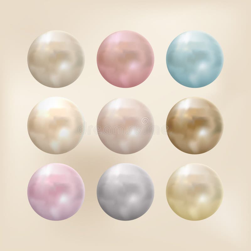 Download Perlas Esféricas De Diversos Colores Ilustración del Vector - Ilustración de belleza, joyería: 41909845