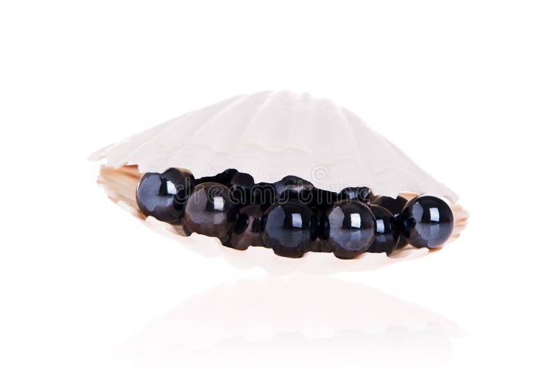 Perles noires image stock Perles noires image stock