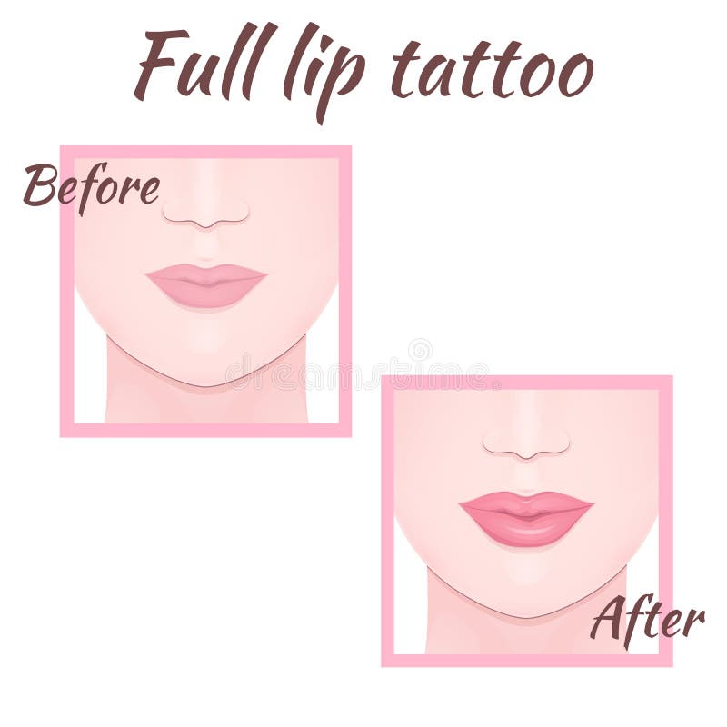 Permanente make-uplippen vector illustratie Permanente make-uplippen vector illustratie
