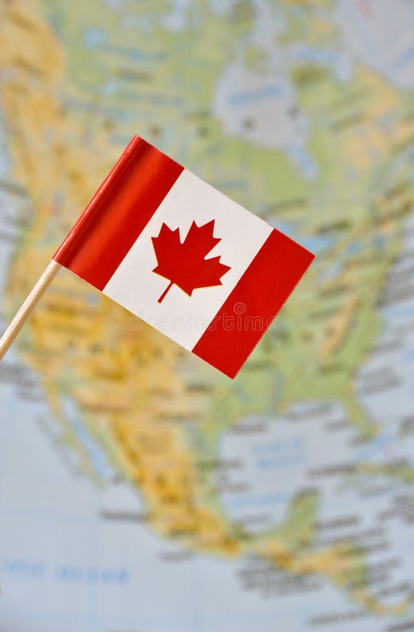 Perno de la bandera de Canadá fotos de archivo Perno de la bandera de Canadá fotos de archivo