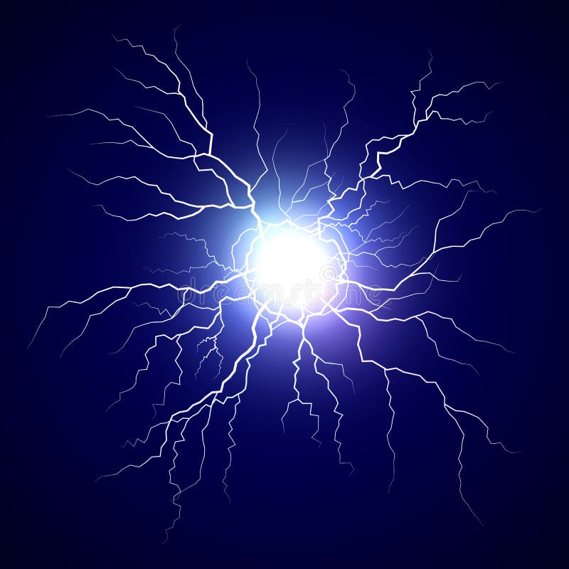 Perno del plasma Bola de fuego en fondo oscuro La tempestad de truenos de destello se enciende Rel?mpago realista de la electrici stock de ilustración Perno del plasma Bola de fuego en fondo oscuro La tempestad de truenos de destello se enciende Rel?mpago realista de la electrici stock de ilustración