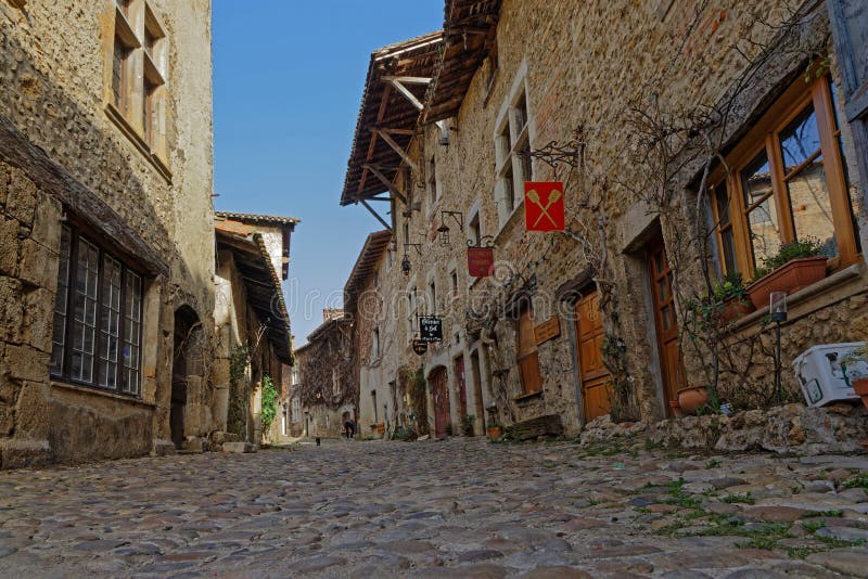 κλειστός δρόμος της παλιάς μεσαιωνικής πόλης στοκ εικόνα με δικαίωμα ελεύθερης χρήσης