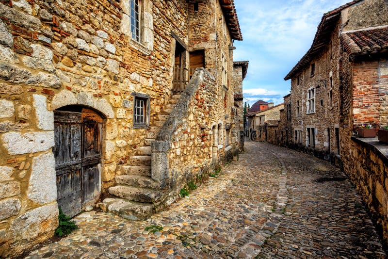 Perouges, uma cidade velha medieval perto de Lyon, França