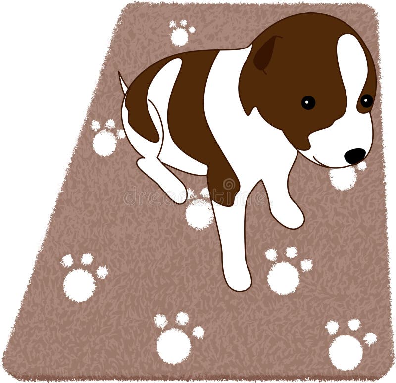 Perrito en la manta ilustración del vector Perrito en la manta ilustración del vector