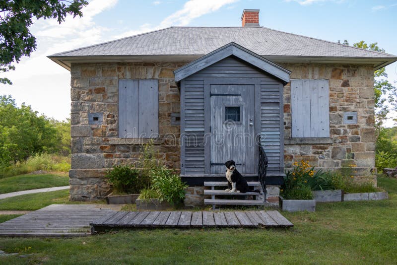 Known as Sweeney House this defensible lock-master`s house on the Rideau Canal at Jones Falls Lock 40 is a National Historic Site in Ontario, Canada. Known as Sweeney House this defensible lock-master`s house on the Rideau Canal at Jones Falls Lock 40 is a National Historic Site in Ontario, Canada