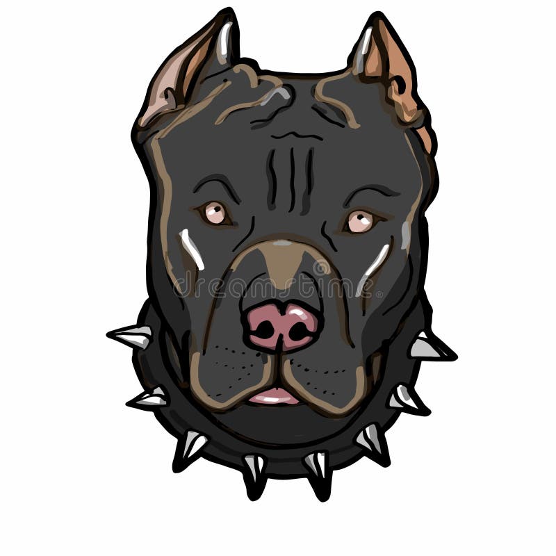 Perro negro y dibujo ilustración del vector. Ilustración de pista