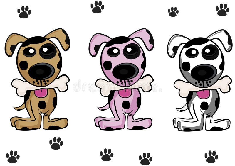 Perros lindos stock de ilustración Perros lindos stock de ilustración