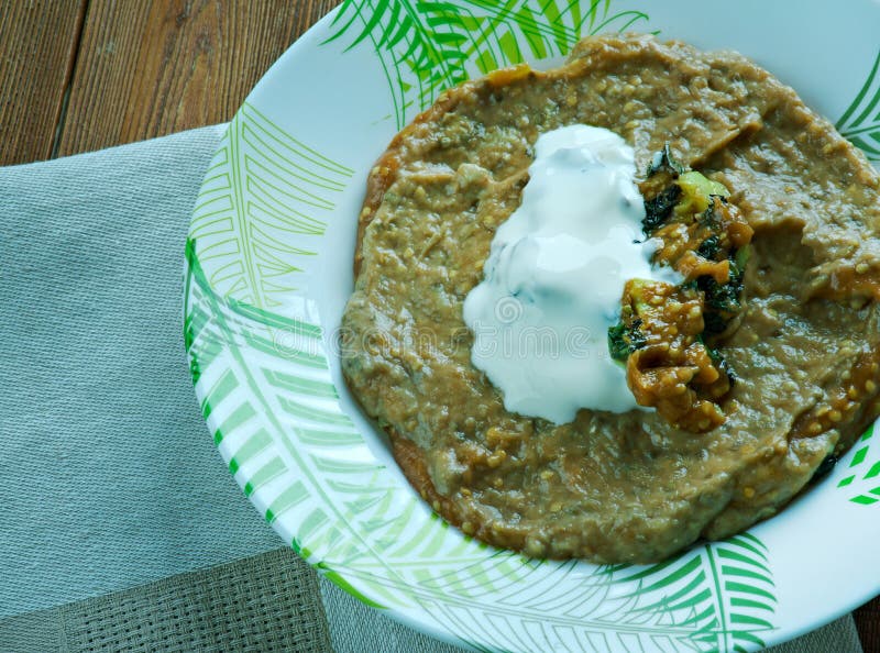 Persian Eggplant Dip royalty free stock images