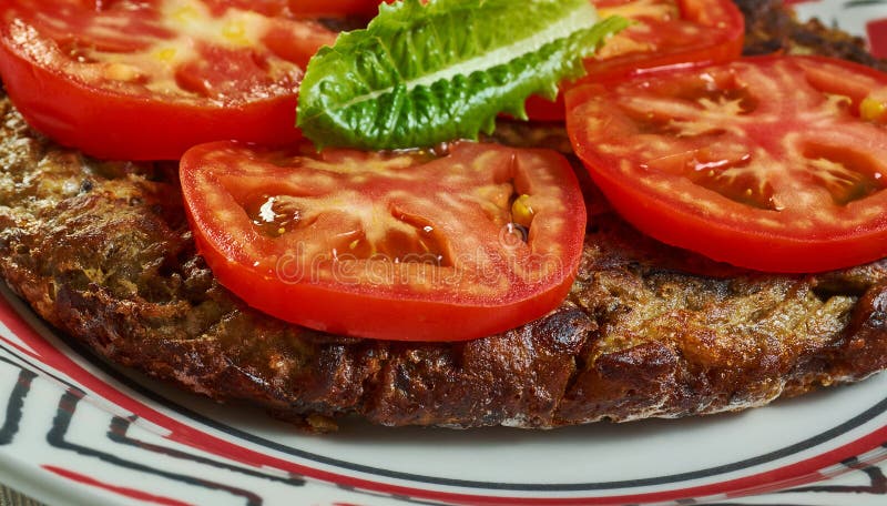 Persian KooKoo Bademjan royalty free stock images