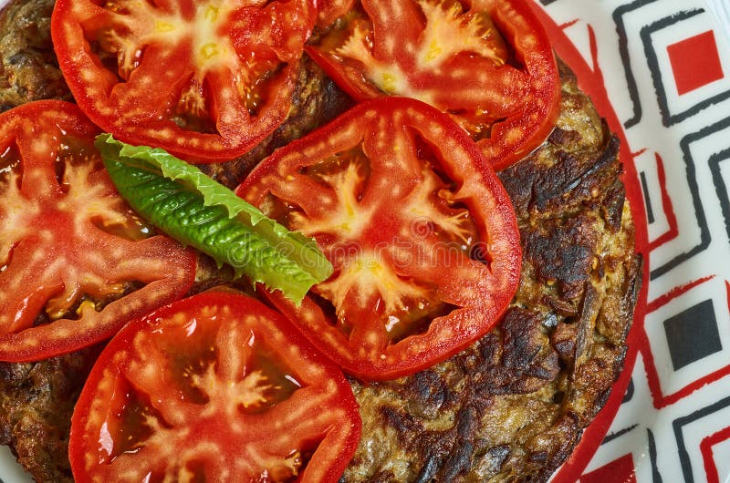 Persian KooKoo Bademjan royalty free stock photo