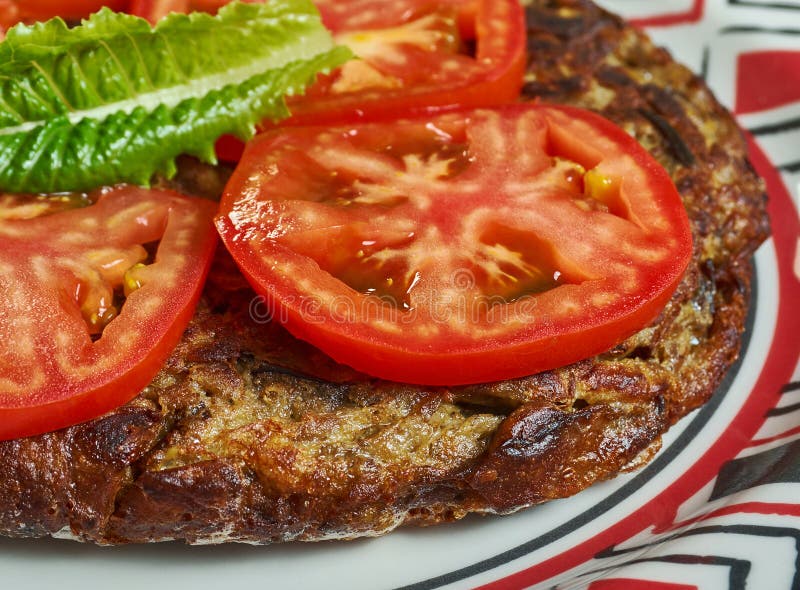 Persian KooKoo Bademjan royalty free stock photography