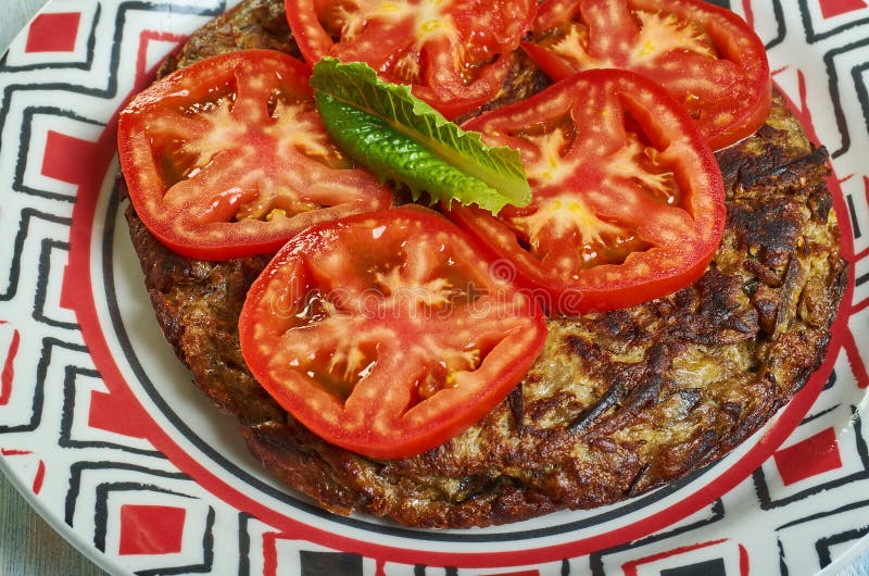 Persian KooKoo Bademjan royalty free stock images