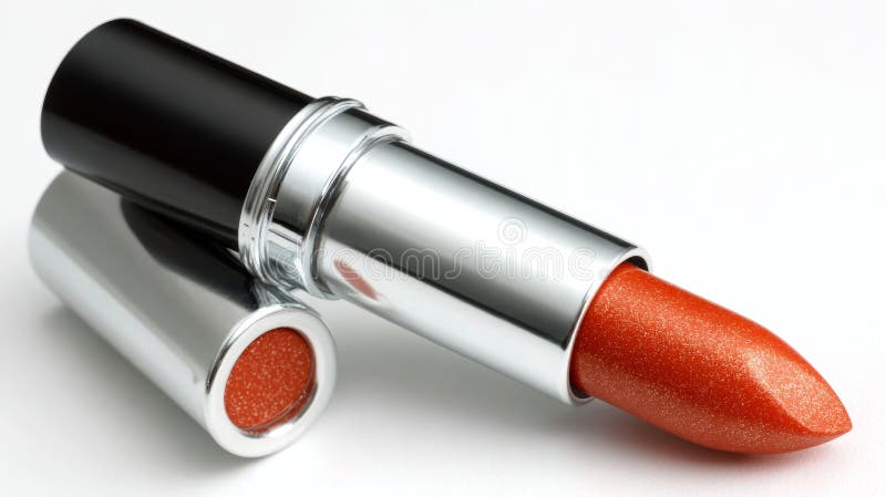 Persipstick i Glamous Metallic Case Essential Makeup Tool for Confident Women. stock illustrationer