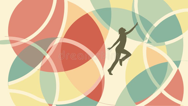 Person in Abstract Geometric Space Art, vector design Generative AI royalty free illustration