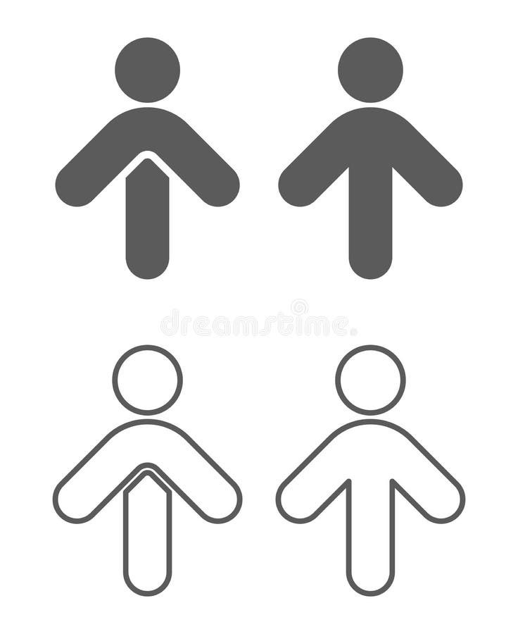 Person with arrow icon vector illustration
