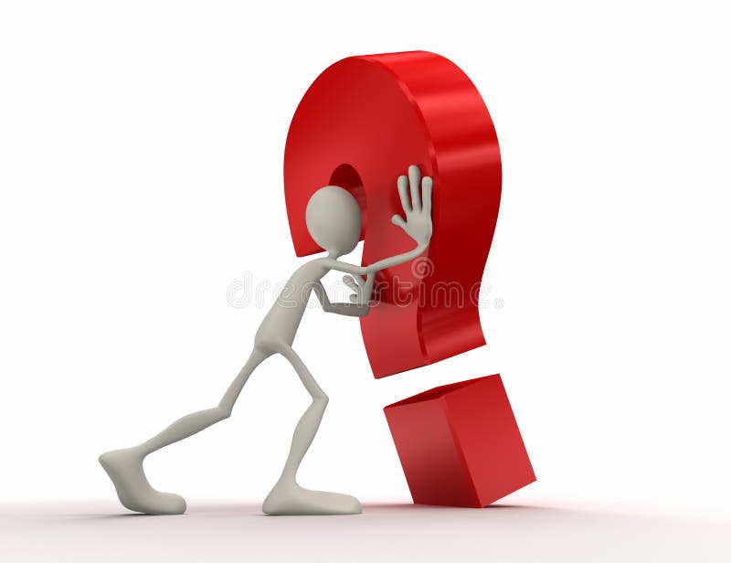 Person brings up a question vector illustration