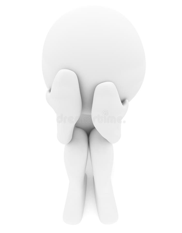 Person crying vector illustration