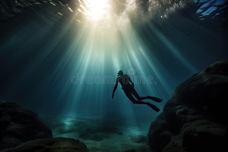 Person, Diving into Ocean To Explore Its Depths and Learn about Its(05)