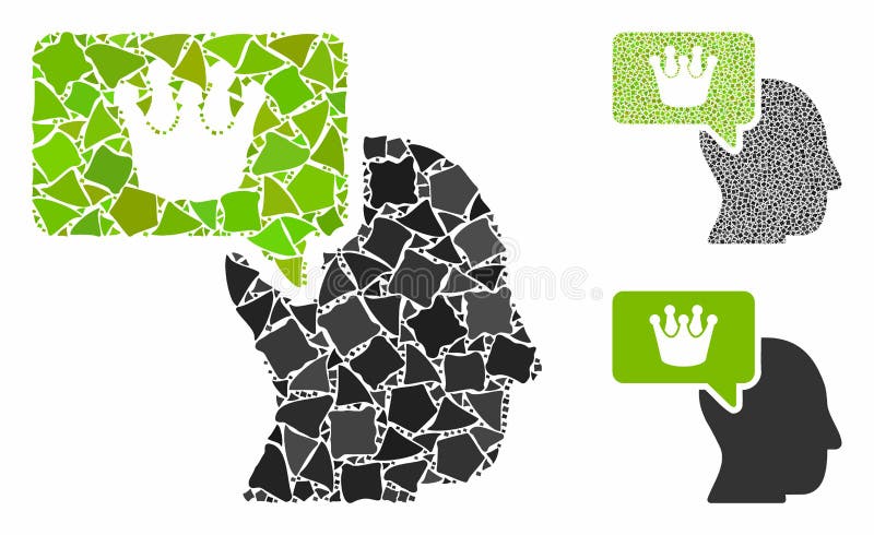 Person dream crown Composition Icon of Humpy Items vector illustration
