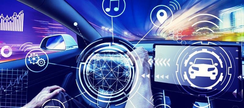 Person driving a new electric vehicle royalty free stock image Person driving a new electric vehicle royalty free stock image