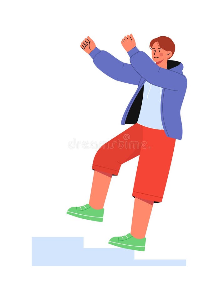 Slip and fall cartoon hi-res stock photography and images - Alamy