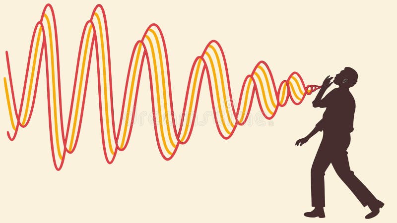 Person holding speaker with sound waves, symbolizing clear communication and audio, vector design Generative AI vector illustration