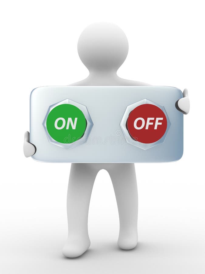 Person holds the buttons royalty free illustration