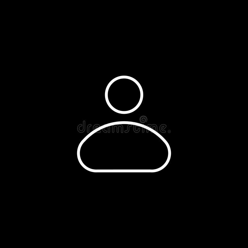 Person Icon on Black Background. Person Solid Vector, Stock Vector