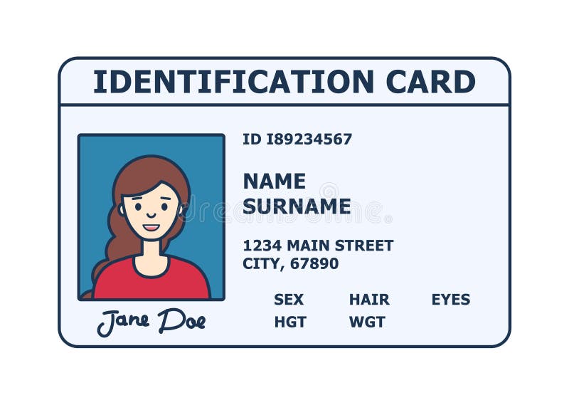 Person identification badge. 