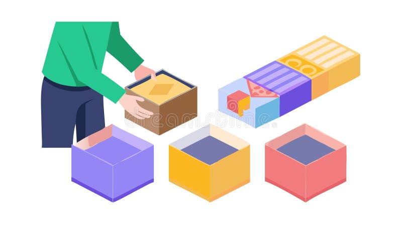 Person Moving Cargo Boxes: Logistics and Storage, vector design Generative AI vector illustration