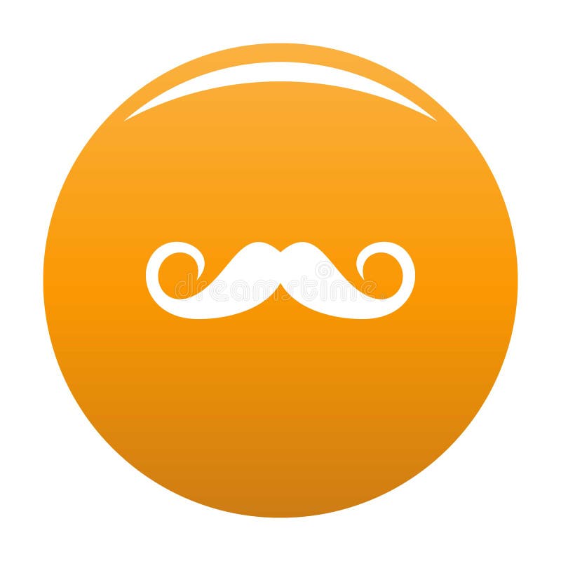 Person Mustache Icon Orange Stock Illustration - Illustration of swirl ...