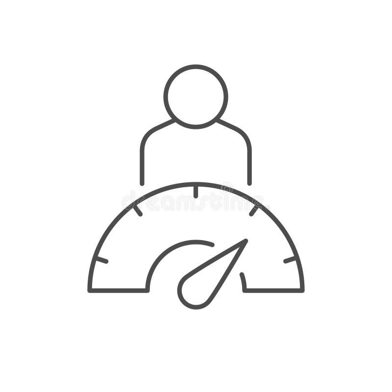 Person performance line outline icon royalty free illustration